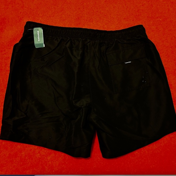 Calvin Klein black solid logo patch swim short NWT - Picture 10 of 14
